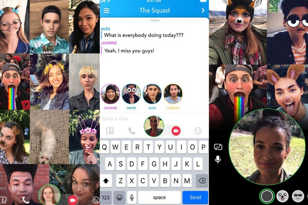 Tus contactos en chats grupales de Snapchat