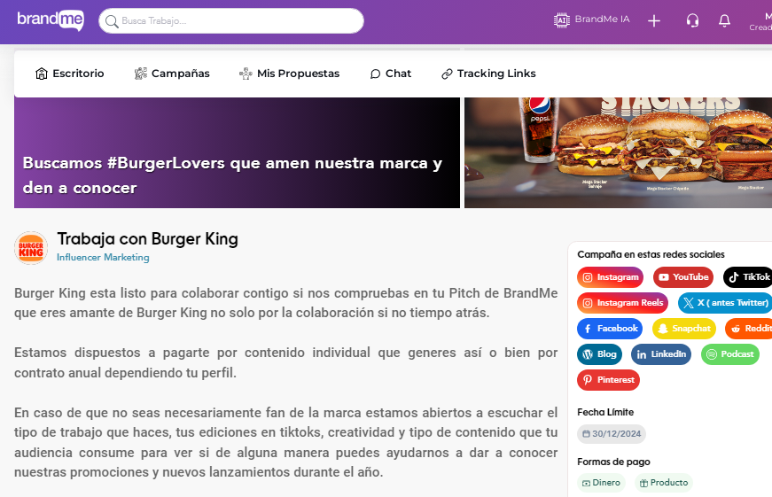 cating calls brandme burger king