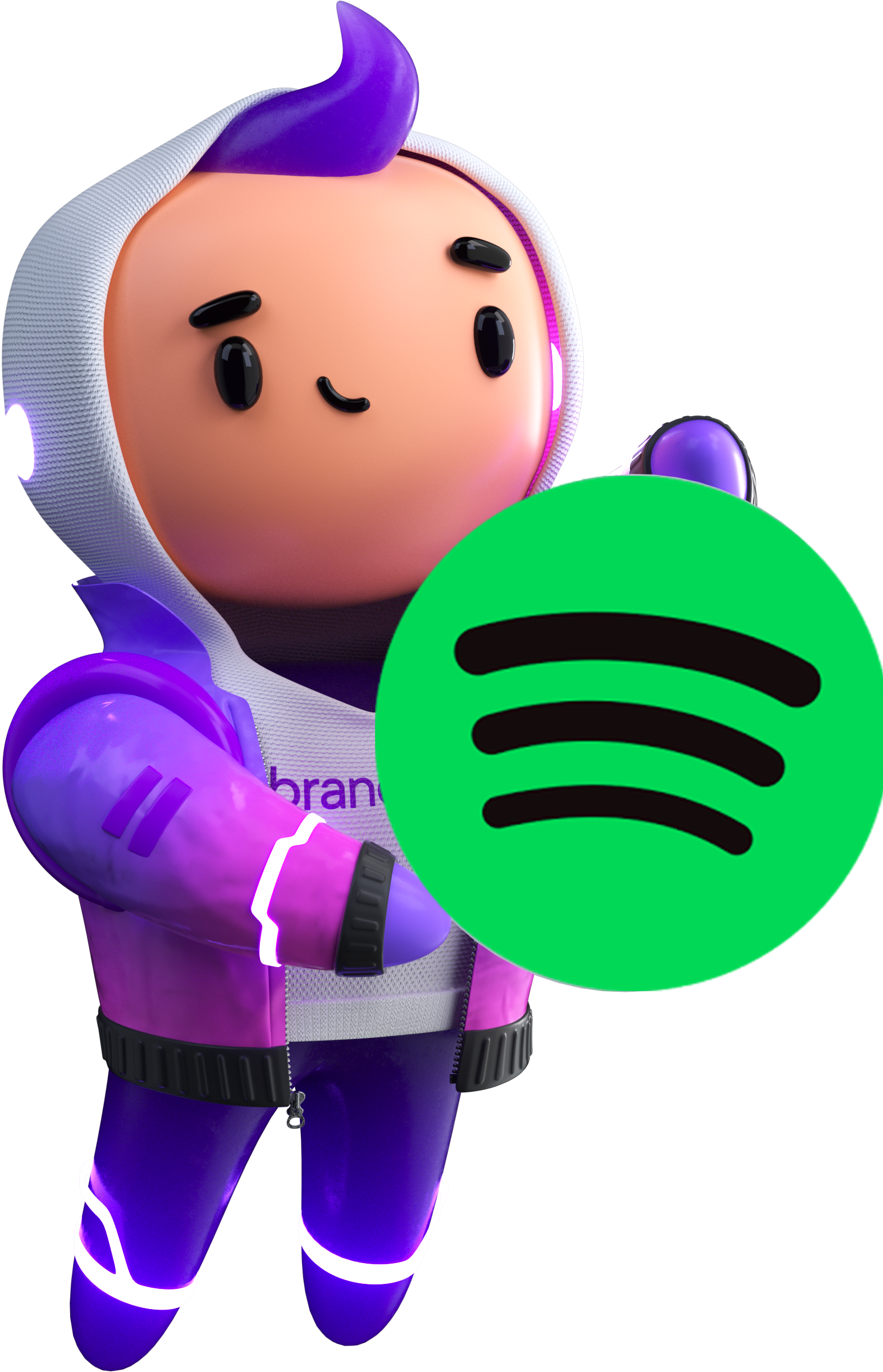 Dil personaje de BrandMe logo spotify